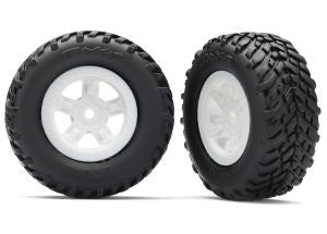 TRA-7674X White 5-Spoke wheels with SCT Tires (2)