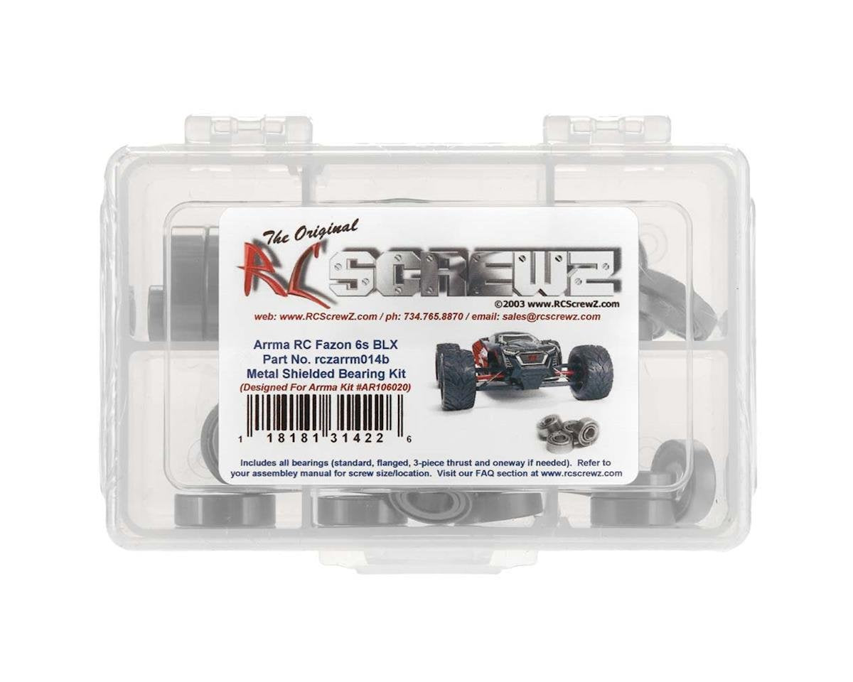 RCZARA014B RC Screwz Arrma Fazon 6S BLX Metal Shielded Bearing Kit