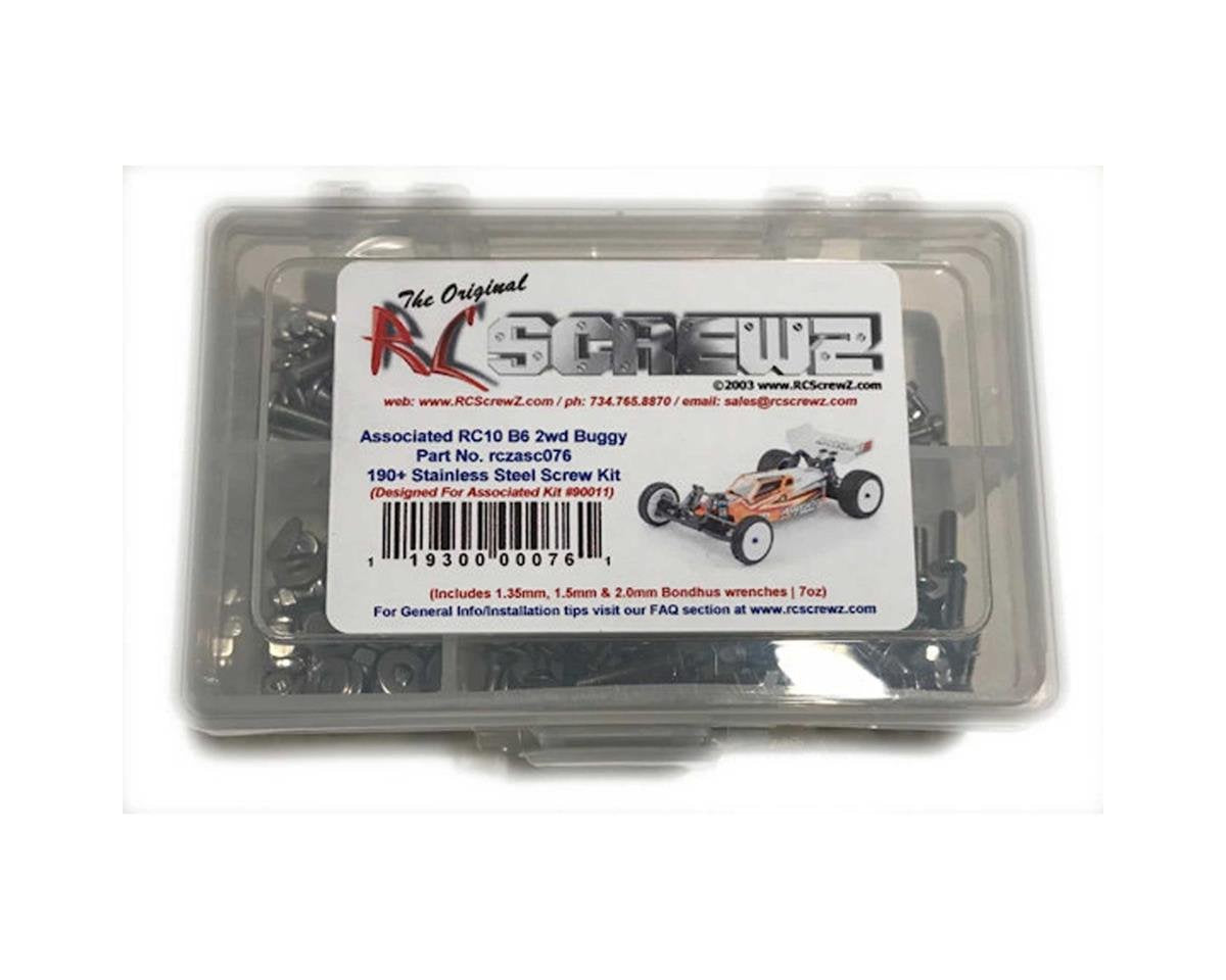 RCZASC076 RC Screwz Team Associated RC10 B6 Stainless Steel Screw Kit