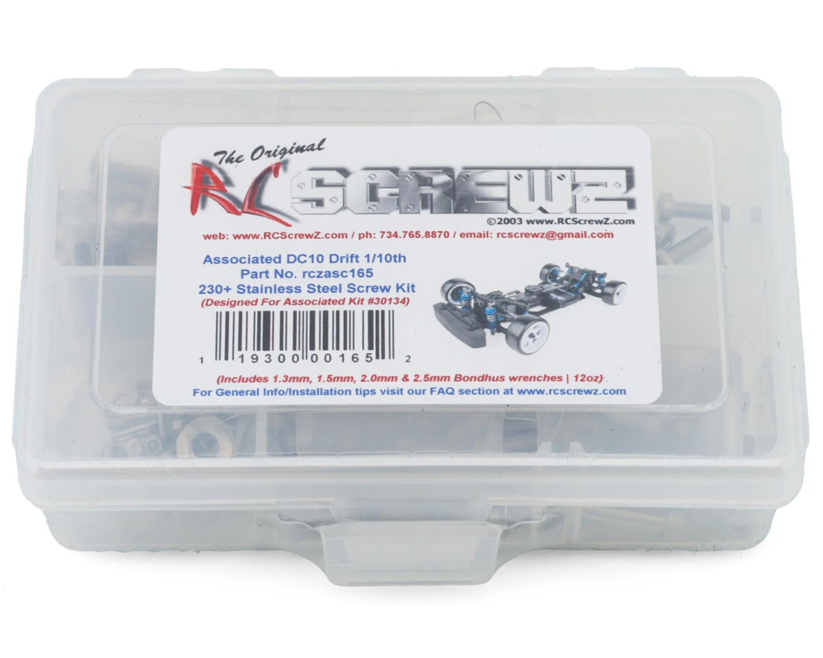 RCZASC165 RC Screwz Associated DC10 Drift Car Stainless Steel Screw Kit