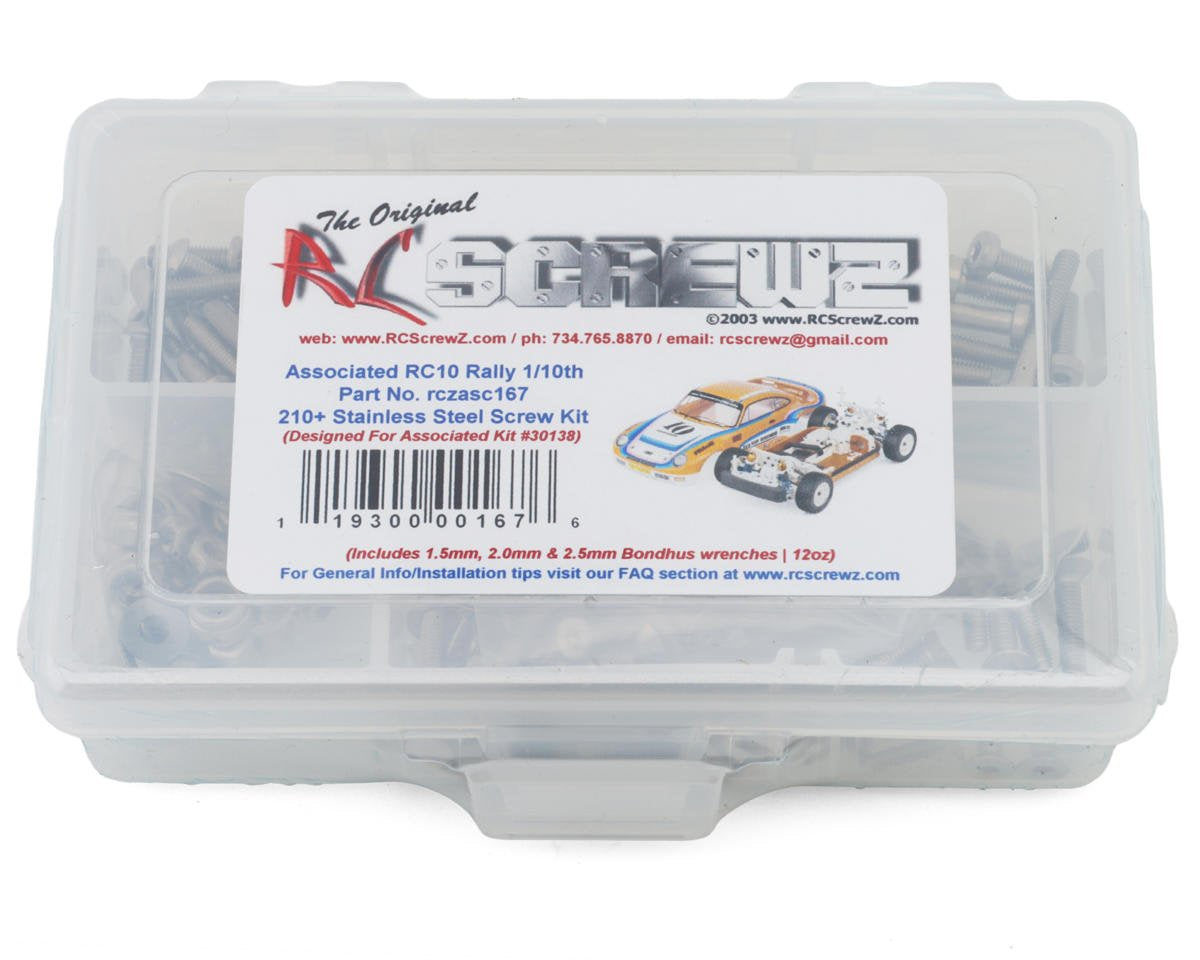 RCZASC167 RC Screwz Associated RC10 4x4 Rally Stainless Steel Screw Kit