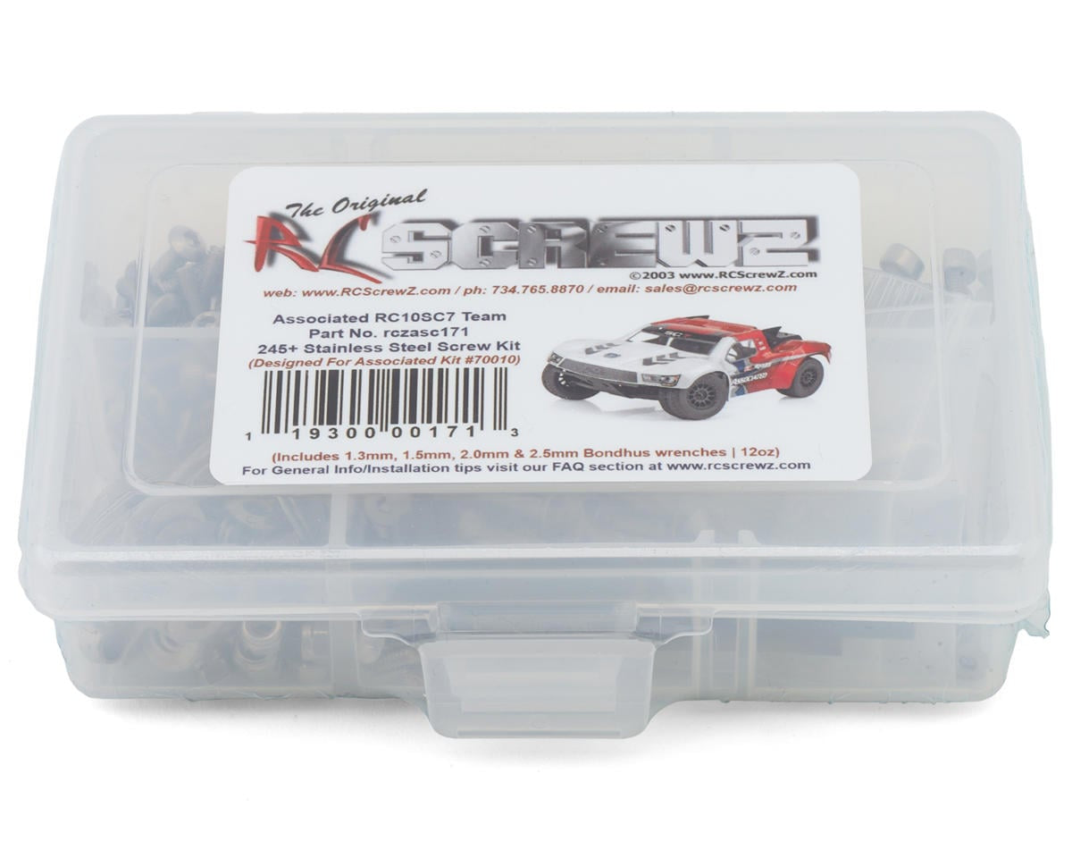 RCZASC171 RC Screwz Team Associated RC10SC7 1/10 Short Course Truck Stainless Steel Screw
