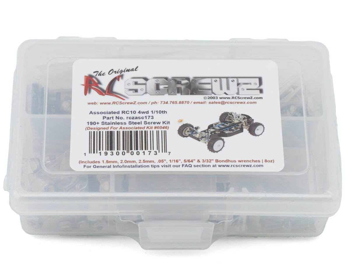 RCZASC173 RC Screwz Team Associated RC10 1/10 4WD Buggy Stainless Steel Screw Kit