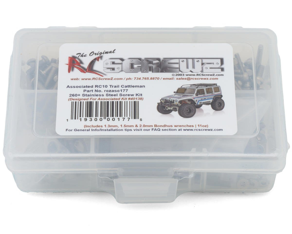 RCZASC177 RC Screwz Team Associated RC10 Trail Cattleman 1/10 Rock Crawler Stainless Steel