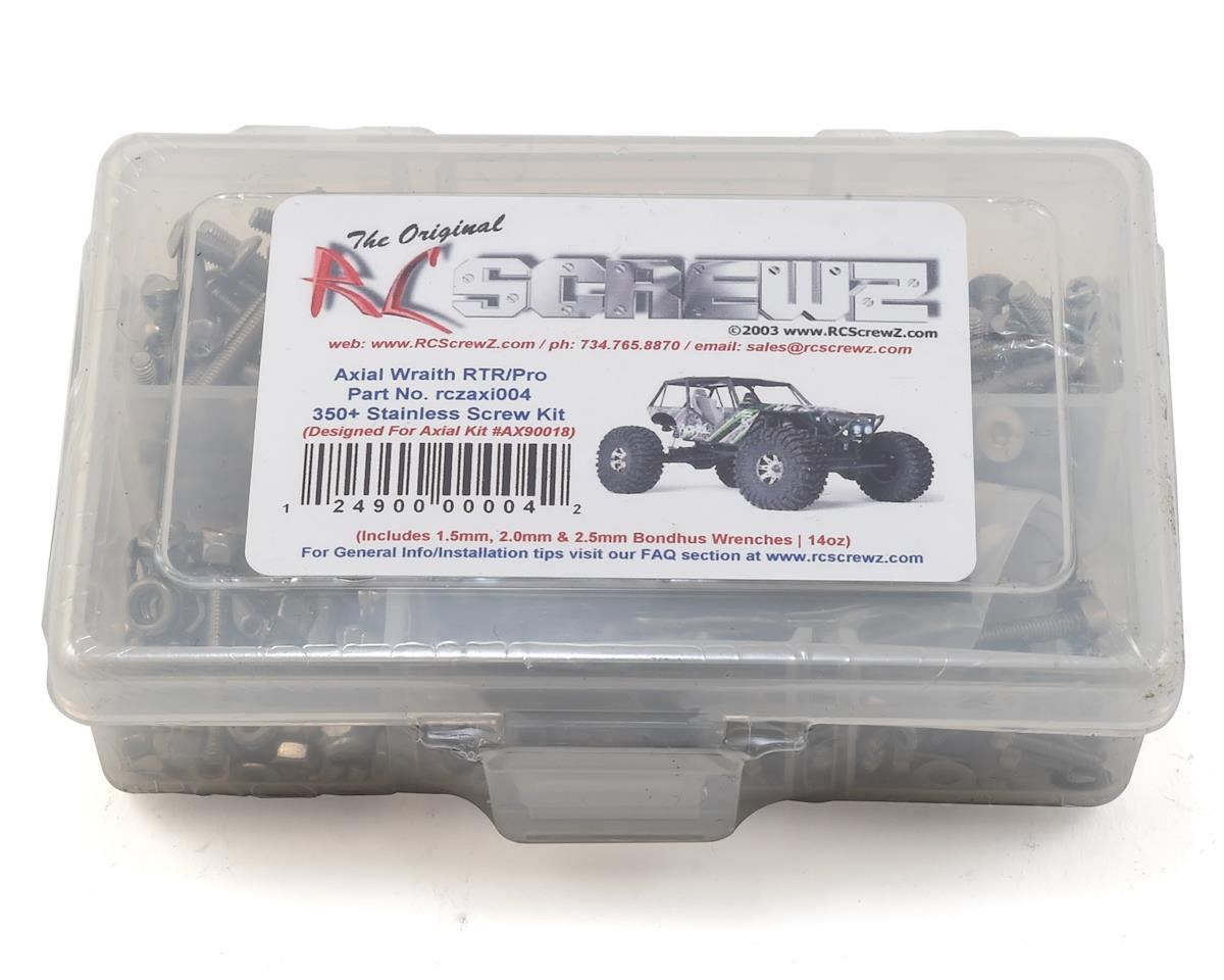 RCZAXI004 RC Screwz Axial Racing Wraith RTR Stainless Steel Screw Kit