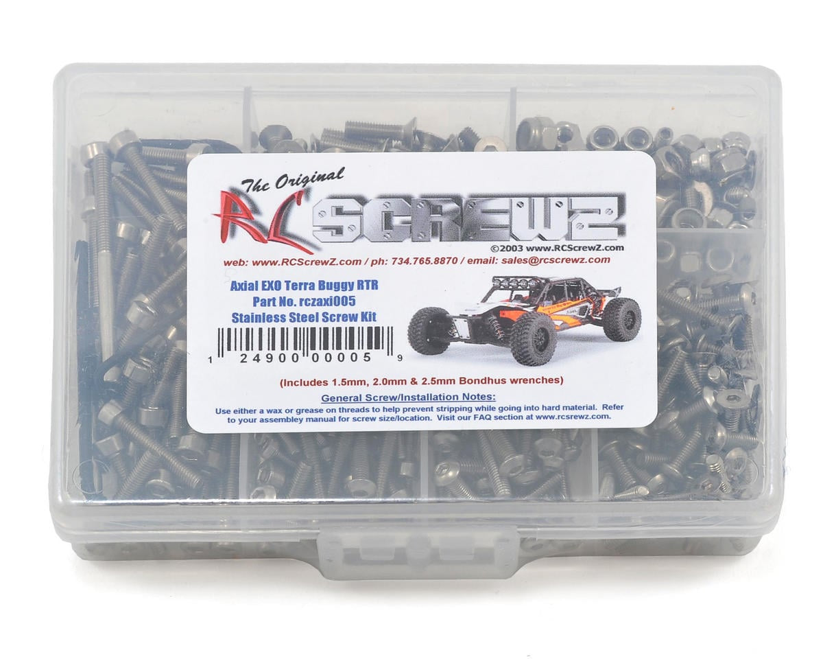 RCZAXI005 RC Screwz Axial EXO Terra Buggy RTR Stainless Steel Screw Kit