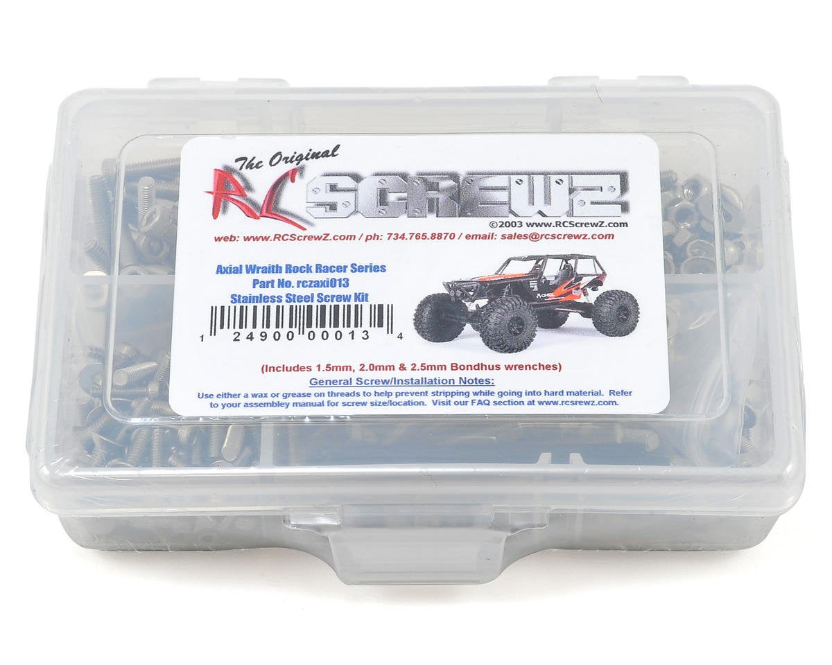 RCZAXI013 RC Screwz Axial Wraith Rock Racer Stainless Steel Screw Kit