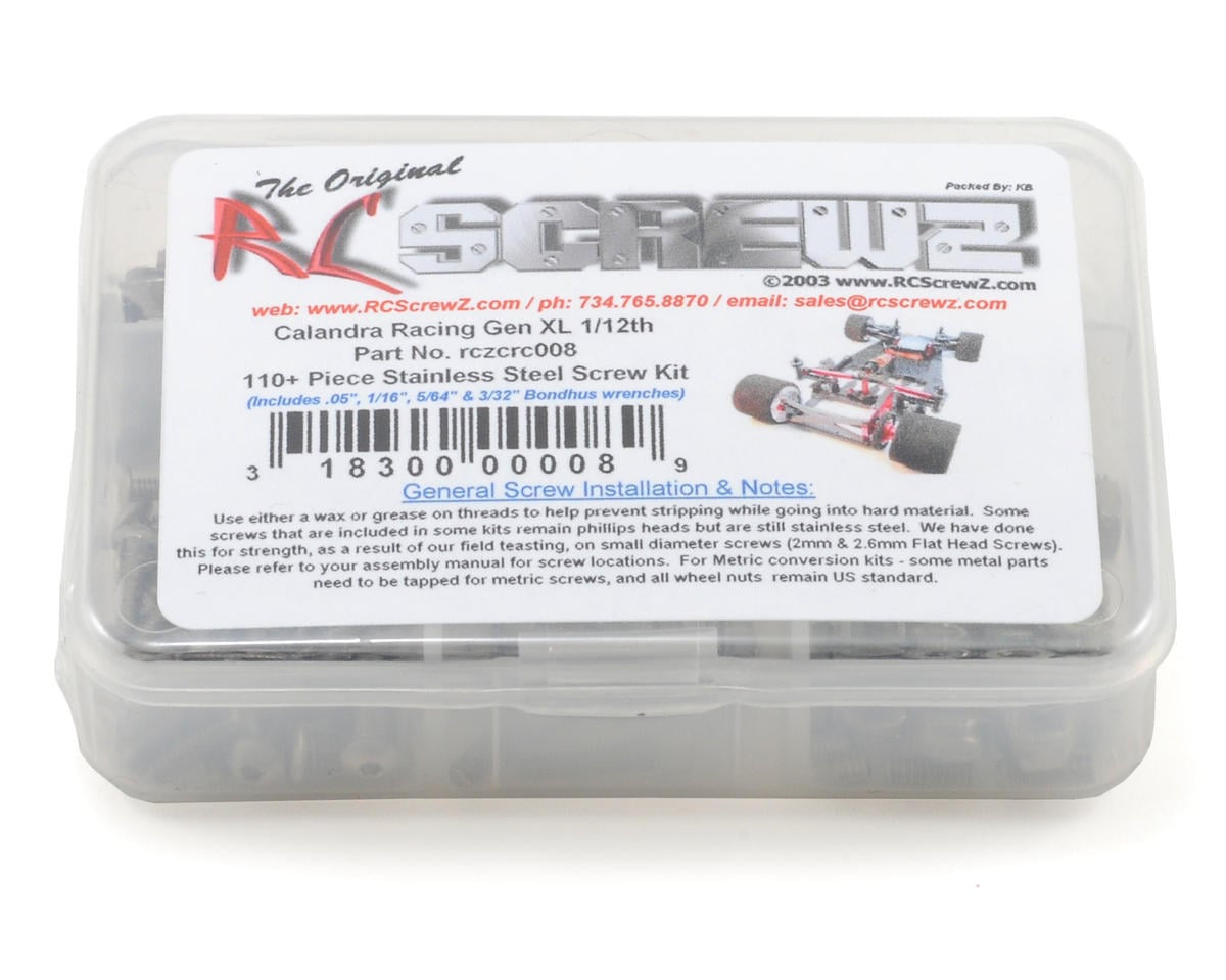 RCZCRC008 RC Screwz CRC Gen XL Stainless Steel Screw Kit