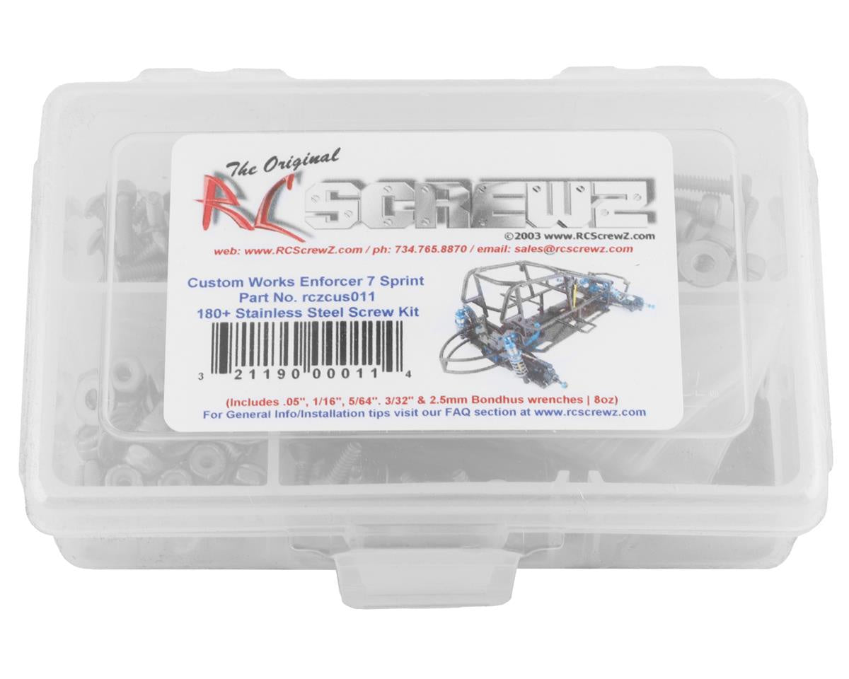 RCZCUS011 RC Screwz Custom Works Enforcer 7 Sprint Stainless Steel Screw Kit