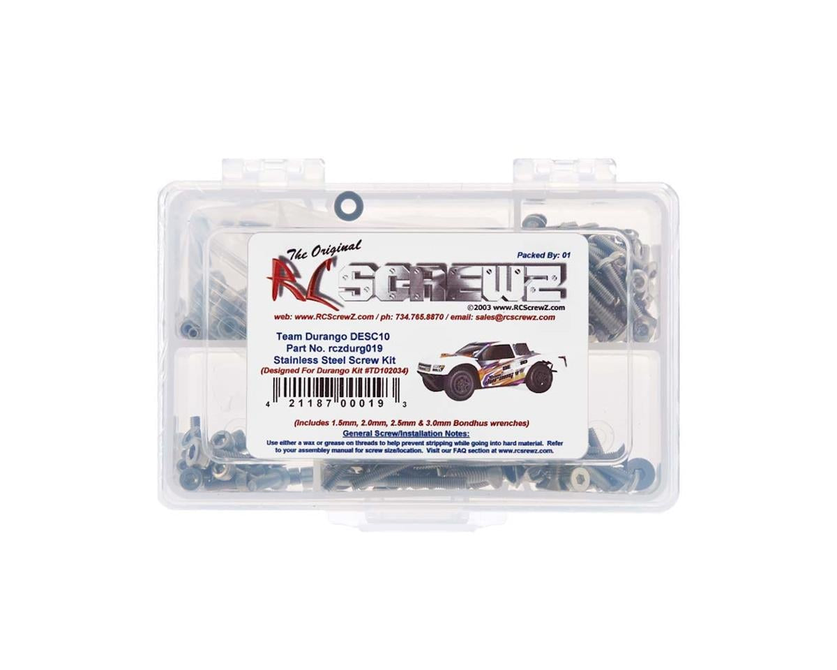 RCZDURG019 RC Screwz Team Durango DESC10 Stainless Steel Screw Kit