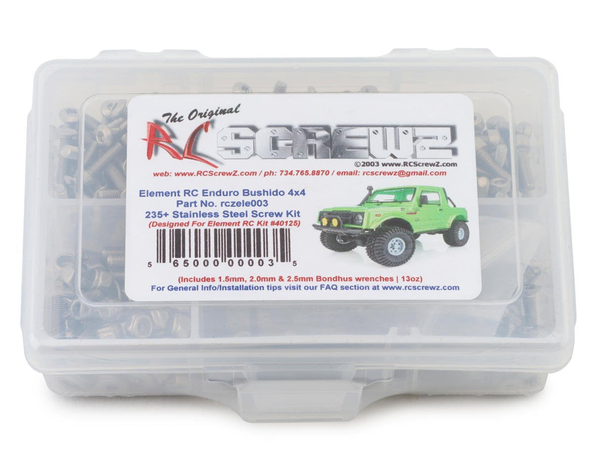 RCZELE003 RC Screwz Element RC Enduro Bushido Stainless Steel Screw Kit