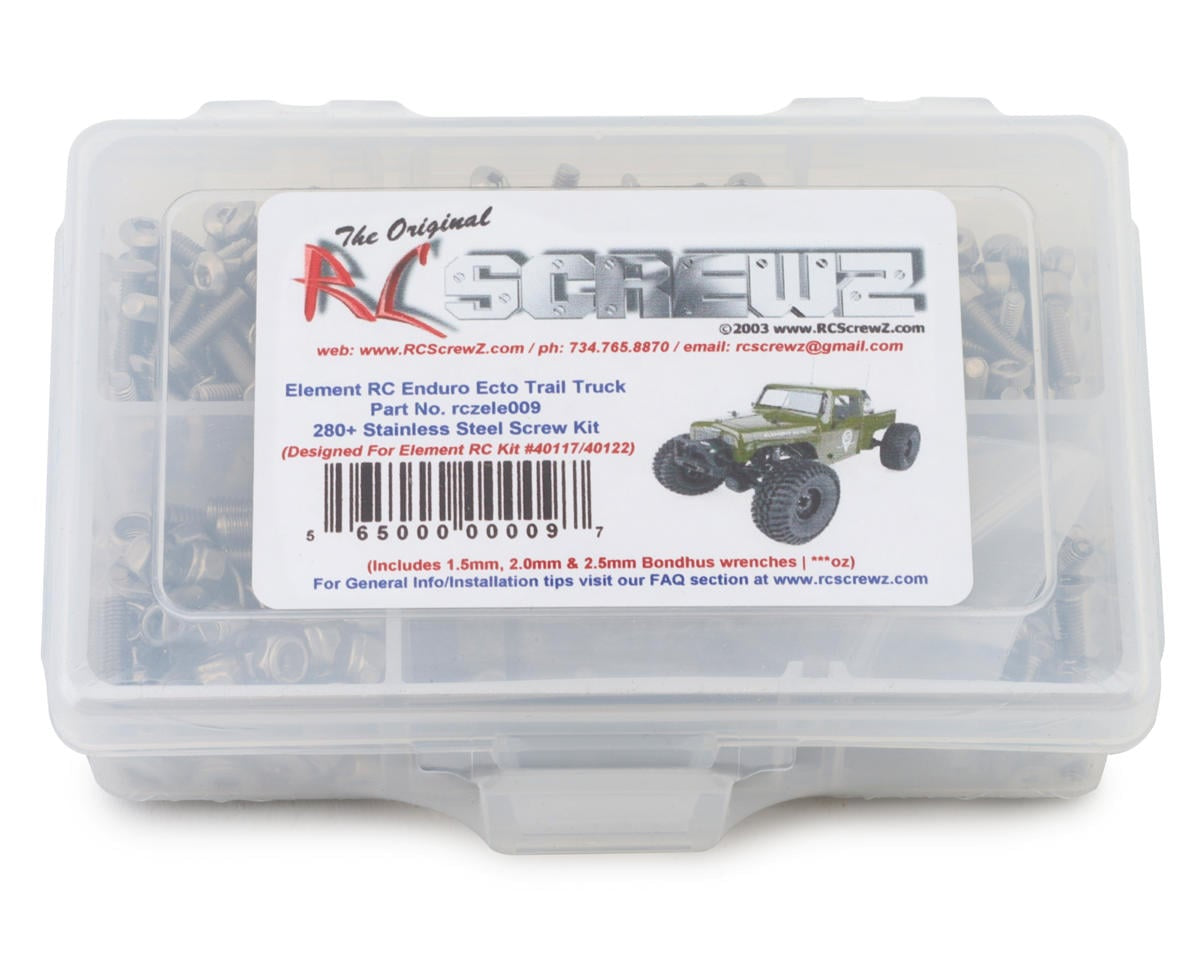 RCZELE009 RC Screwz Element RC Enduro Ecto Trail Truck Stainless Steel Screw Kit