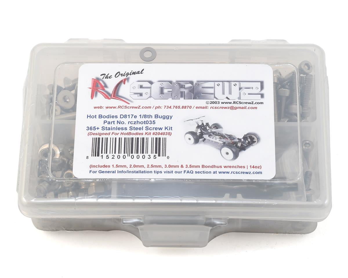 RCZHOT035 RC Screwz HotBodies D817e Stainless Steel Screw Kit