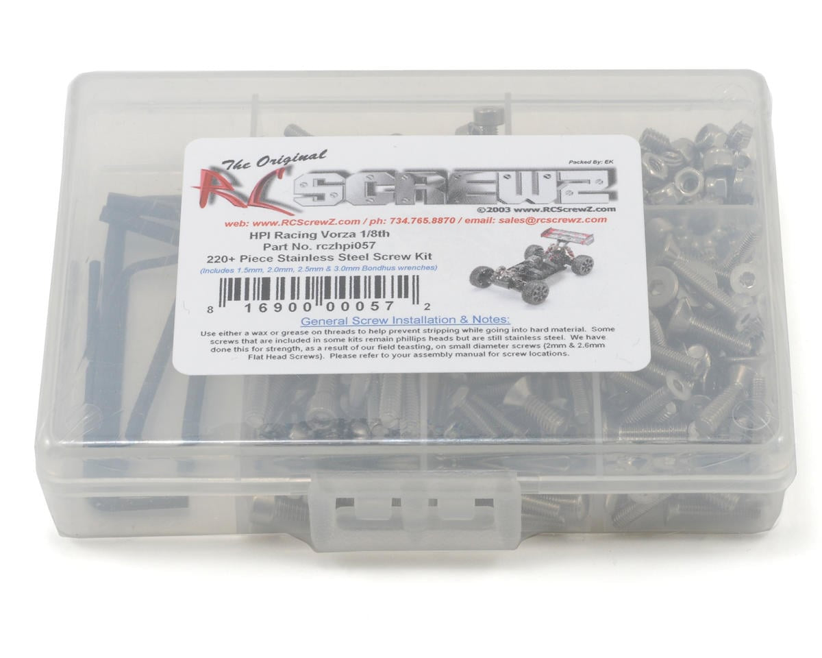 RCZHPI057 RC Screwz HPI Vorza Buggy Stainless Steel Screw Kit