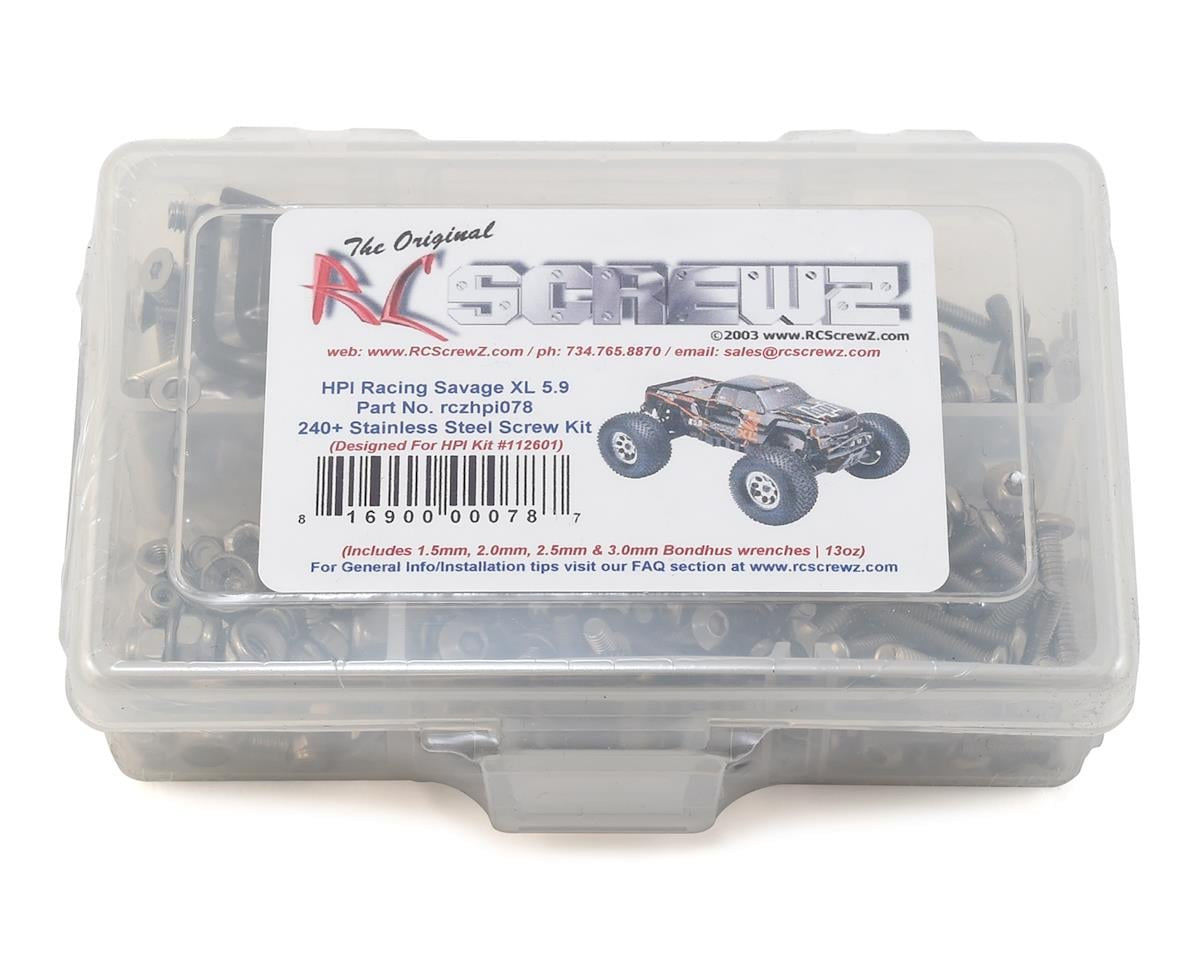 RCZHPI078 RC Screwz HPI Racing Savage XL 5.9 Stainless Steel Screw Kit