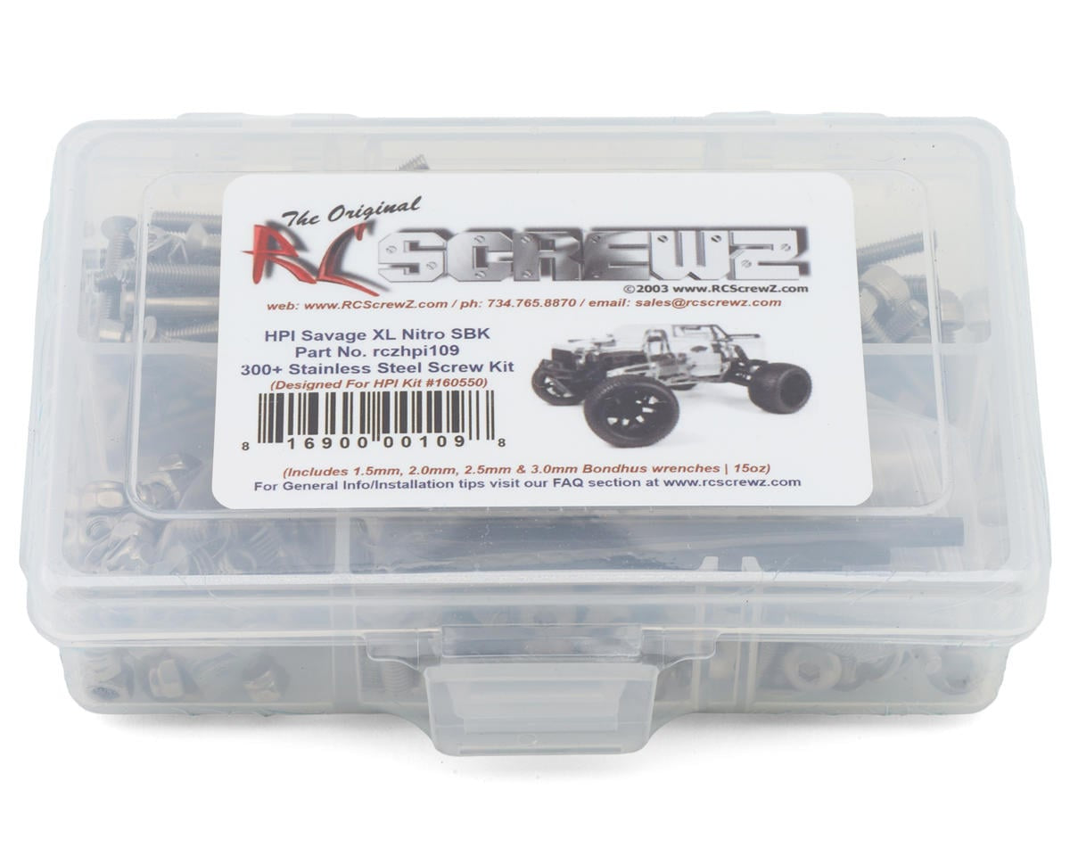 RCZHPI109 RC Screwz HPI Savage XL 5.9 SBK Stainless Steel Screws Kit