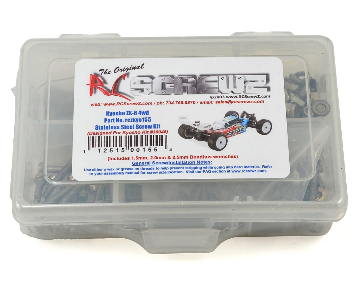 RCZKYO155 RC Screwz Kyosho Lazer ZX-6 4WD Buggy Stainless Steel Screw Kit