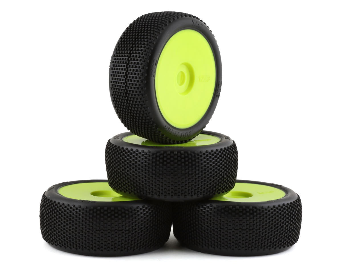 TZO Tires 202 1/8 Buggy Pre-Glued Tire Set (Yellow) (4) (Super Soft)