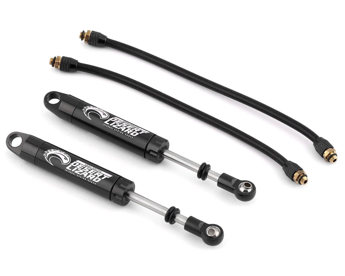 Yeah Racing Desert Lizard Piggyback Shocks w/Reservoir (Black) (2) (100mm)