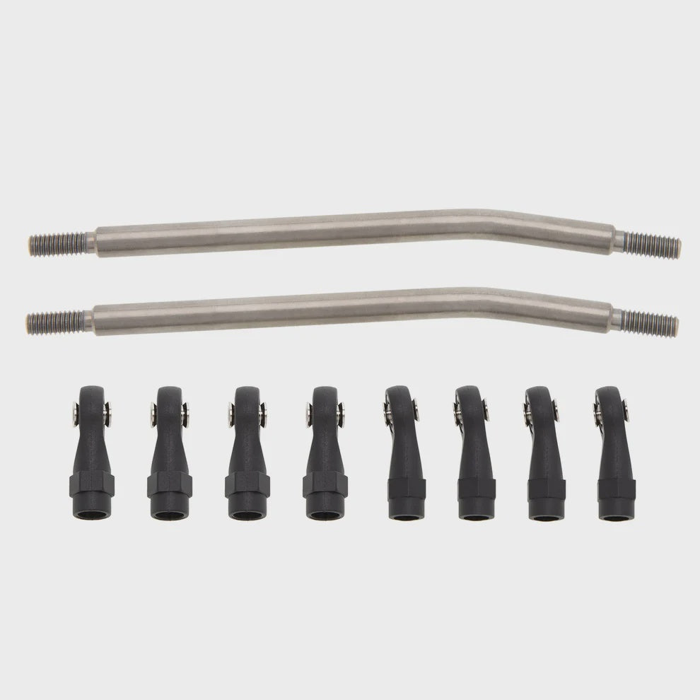 SCX10-02-100mm-Titanium MEUS Racing TRX4 SCX10 Titanium Link Rod Linkage Kit for Traxxas TRX-4/Axial SCX10/Tamiya CCO1/Redcat Gen16