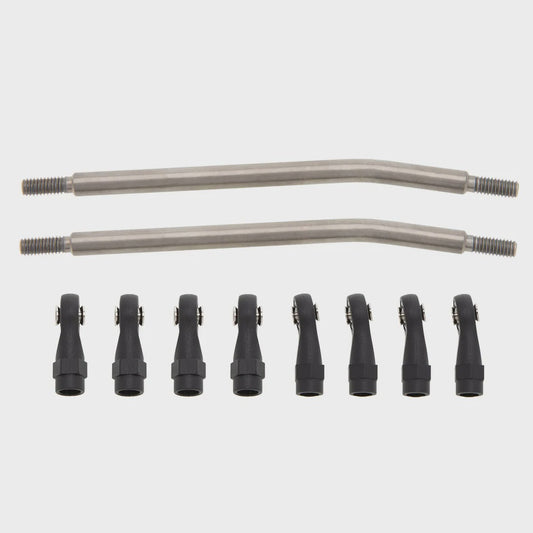 SCX10-02-100mm-Titanium MEUS Racing TRX4 SCX10 Titanium Link Rod Linkage Kit for Traxxas TRX-4/Axial SCX10/Tamiya CCO1/Redcat Gen16