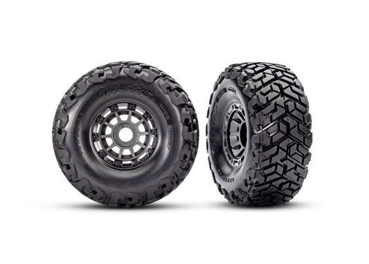 TRA-10272-GRAY Gray Wheels w/ Maxx SC Belted Tires (2)
