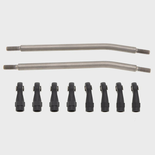 SCX10-02-105mm-Titanium MEUS Racing TRX4 SCX10 Titanium Link Rod Linkage Kit for Traxxas TRX-4/Axial SCX10/Tamiya CCO1/Redcat Gen17