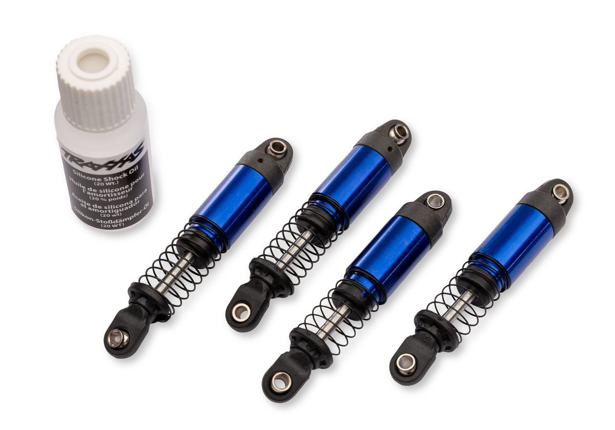 TRA-12060-BLUE Blue Aluminum GTM Pro Shocks with Springs (4)
