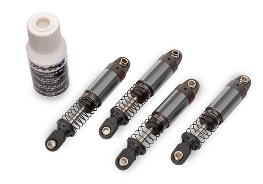 TRA-12060-GRAY Gray Aluminum GTM Pro Shocks with Springs (4)
