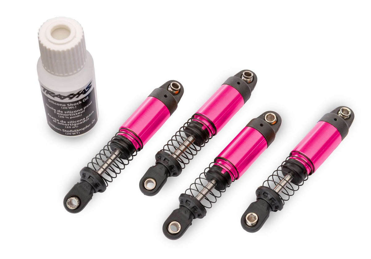 TRA-12060-PINK Pink Aluminum GTM Pro Shocks with Springs (4)