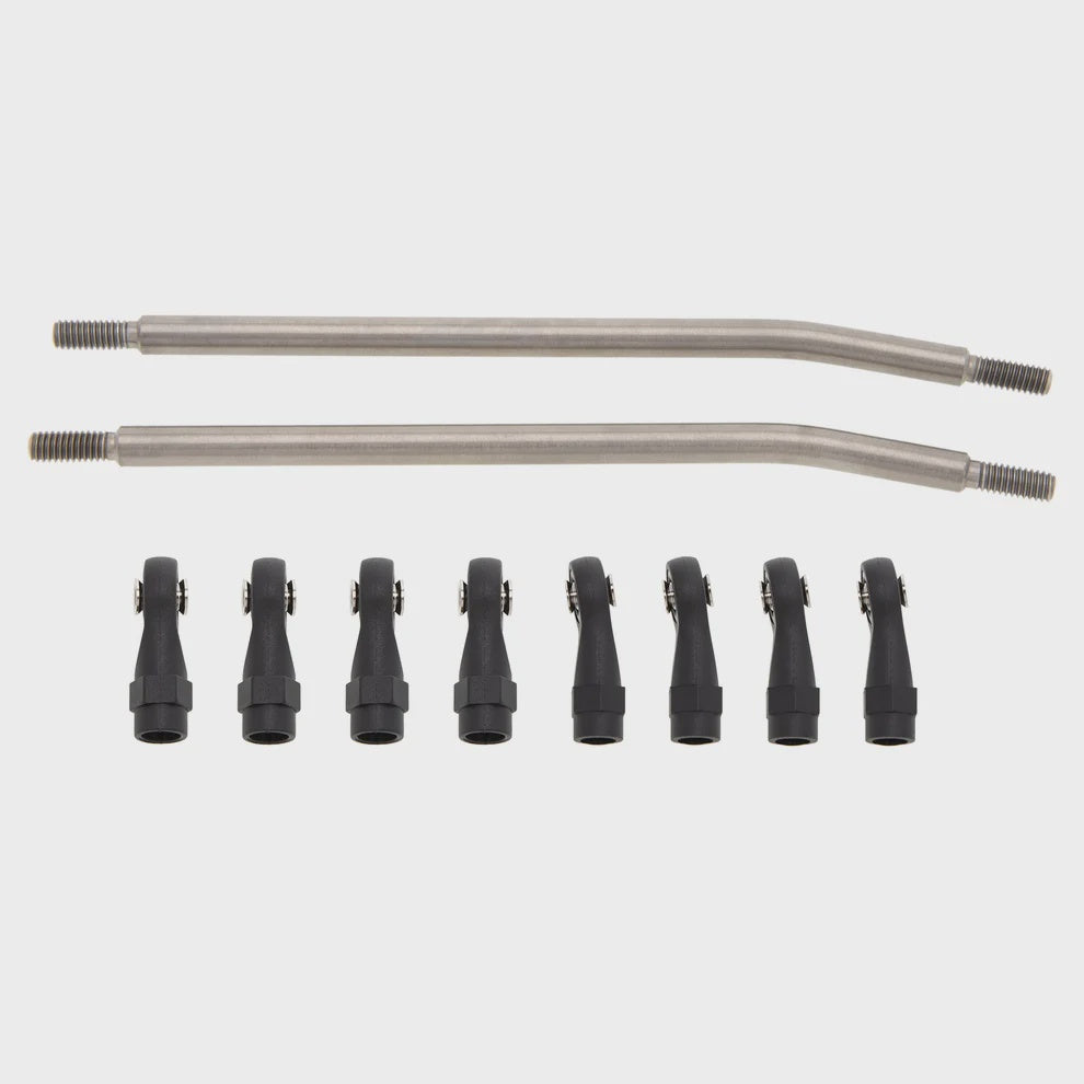 SCX10-02-120mm-Titanium MEUS Racing TRX4 SCX10 Titanium Link Rod Linkage Kit for Traxxas TRX-4/Axial SCX10/Tamiya CCO1/Redcat Gen20