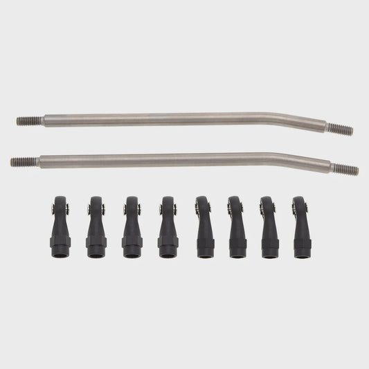 SCX10-02-125mm-Titanium MEUS Racing TRX4 SCX10 Titanium Link Rod Linkage Kit for Traxxas TRX-4/Axial SCX10/Tamiya CCO1/Redcat Gen21