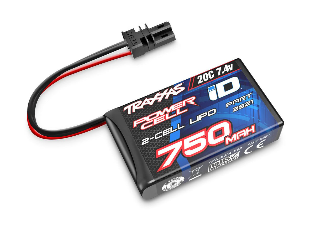 TRA2821 750 mAh 7.4 Volt 2-Cell LiPo Battery