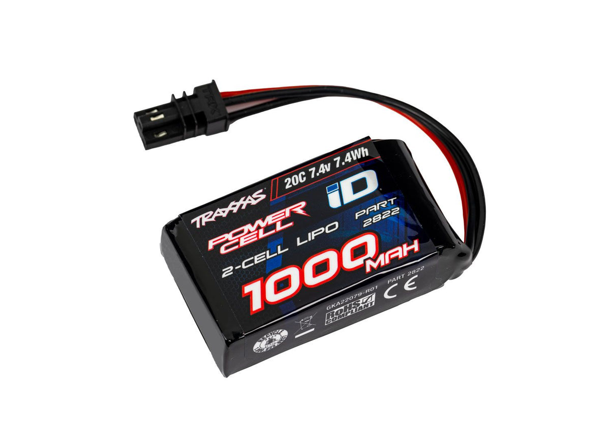 TRA2822 1000 mAh 7.4 Volt 2-Cell LiPo Battery