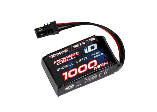 TRA2822 1000 mAh 7.4 Volt 2-Cell LiPo Battery