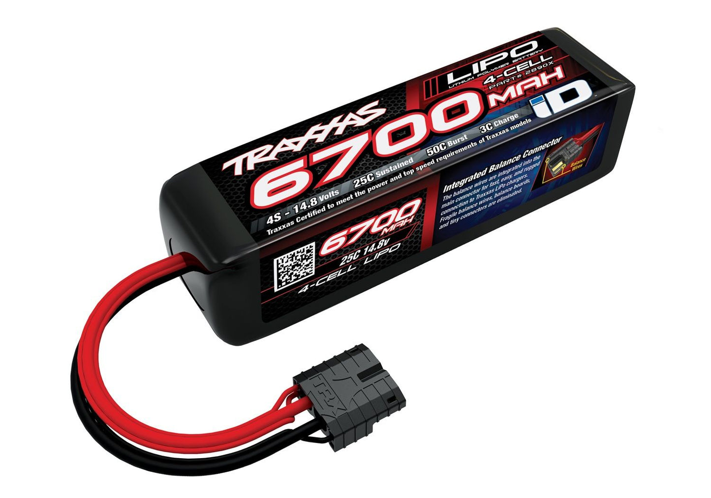 TRA2890X 6700 mAh 14.8 Volt 4-Cell LiPo Battery