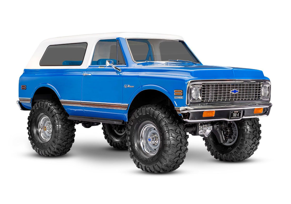 TRA-91076-4-BLUE TRX-4 Chevrolet Blazer with Interior