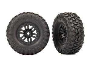 TRA-9773 1.0" Black Wheels with Canyon Trail Tires (2)