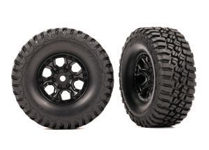 TRA-9774 1.0" Black Wheels & BFG Mud-Terrain Tires (2)