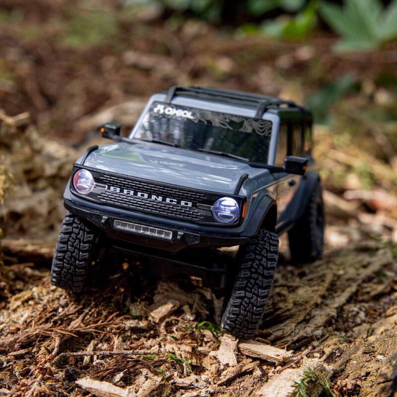 1/30 SCX30 Ford Bronco 4X4 RTR Brushed Rock Crawler (Battery & Charger Included), Gray