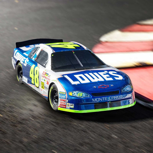1/12 NASCAR RC Racecar Jimmie Johnson No. 48 Lowes Chevrolet Monte Carlo, NASCAR 2S AWD RTR Brushed On-Road (Battery & Charger Included), Blue