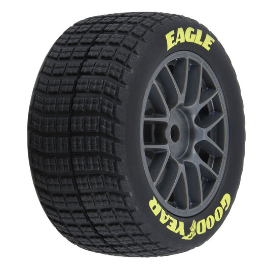 Goodyear Eagle Dirt Tire F/R MTD Grey for Losi NASCAR Race Car (4)