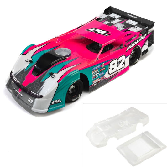 1/12 Pre-Cut Dirt Late Model Tombstone Hi-Performance Clear Body: Losi GROM ALM and NASCAR