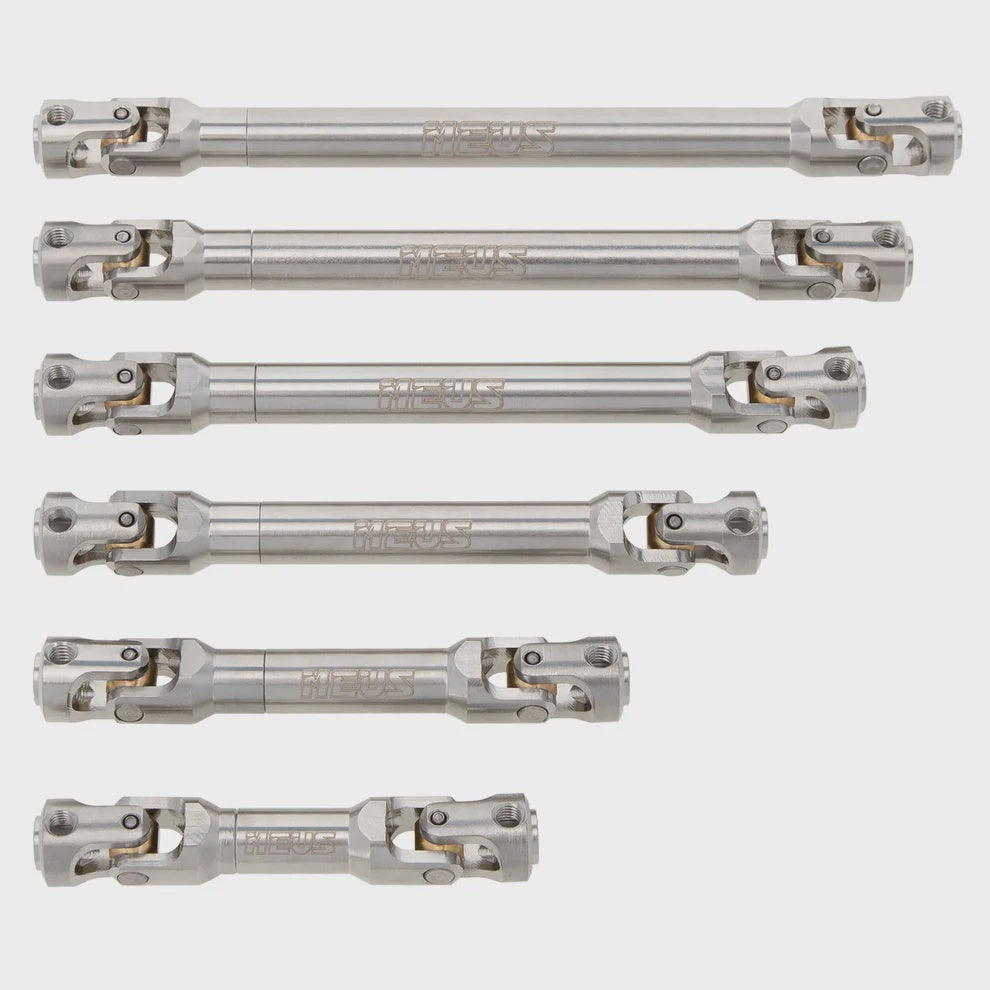 MEUS Racing Stainless Steel Internal Spline Universal Drive Shaft for 1/10 SCX10 SCX10 II TRX4 90046 Wraith 2pcs 96mm-143mm