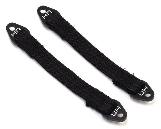 HRASLS80T0101 Hot Racing 80mm Suspension Travel Limit Straps (2) (Black)