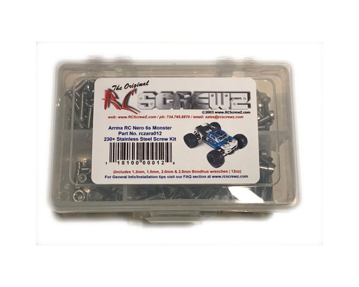 RCZARA012 RC Screwz Arrma RC Nero Monster Stainless Screw Kit