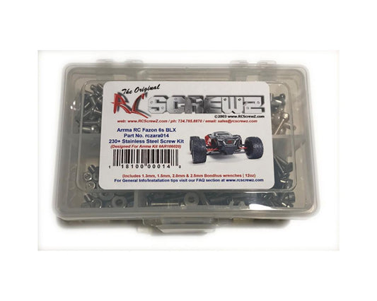 RCZARA014 RC Screwz Arrma Fazon 6S BLX Stainless Steel Screw Kit