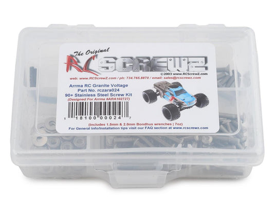 RCZARA024 RC Screwz Arrma Granite Voltage Stainless Steel Screw Kit