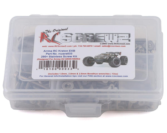 RCZARA033 RC Screwz Arrma Kraton EXB Stainless Steel Screw Kit