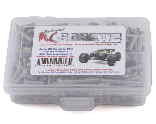 RCZARA036 RC Screwz Arrma Kraton 8S Stainless Steel Screw Kit